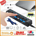 USB 3.0 7 Verteiler 7 Port Super Speed Daten HUB Adapter Für Notebook Laptop PC