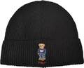 POLO RALPH LAUREN Strickmütze Mütze Bear Logo Herren Damen schwarz [parallel