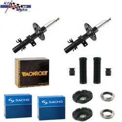 2x GASDRUCK STOSSDÄMPFER + SACHS DOMLAGER + PROTECTION KIT VORNE FÜR T5