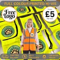 GROSSKAUF VOLLFARBIG BEDRUCKTES LOGO HI VIS WESTE RIESIGE ERSPARNISSE KINDER ERWACHSENE