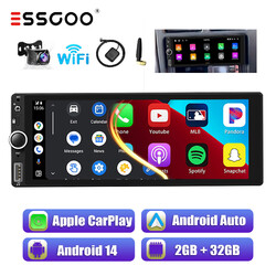 6.9" 1 DIN Android 14 Auto Carplay Autoradio Touch Screen GPS NAV RDS 32G Kamera