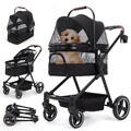 klappbar Hundebuggy Hundewagen Buggy für kleine Hunde und Katzen Pet Stroller