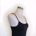 HALLHUBER  Organic Cotton Damen Spaghettiträger Top Schwarz Neu  Gr.S