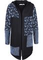 Neu Baumwoll-Shirtjacke gepatched Gr. 40/42 Dunkelblau Babyblau Damen-Jacke
