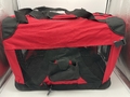 Pet soft Crate Transportbox Hunde Katzen ca 47x35x35cm rot schwarz 