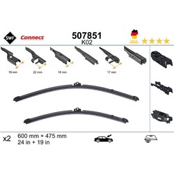 SWF 507851 Wischblatt für AUDI BMW VW MERCEDES BENZ SKODA ALFA ROMEO PORSCHE D3