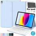 QWERTZ Tastatur Hülle mit Stifthalt für iPad A16 11/10/9/8/7th Air 6 5 4 Pro 11