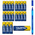 20 x VARTA 4006 Batterien Mignon AA  LR06 Alkaline Industrial PRO 1,5V + Kuli