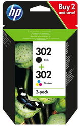 2 HP Druckerpatronen Tinte Nr. 302 BK / tri-color Multipack