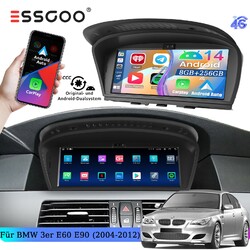 8+256GB CarPlay CCC GPS Navi 8.8" Autoradio Android14 4G Für BMW E60 E61 E90 E91