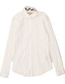 Burberry Damenhemd UK 6 XS weiß Baumwolle BE12