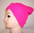 Winter Beanie Strick Mütze Slouch Neon Pink Neon Gelb Mütze Damen Herren Neu