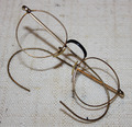 original  vintage Brille - Retro Brille - Pantoform mit Gespinstbügel