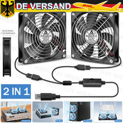 2-in-1-USB Ventilator 140mm Leise PC PC Gehäuselüfter Einstellbare Doppel Lüfter