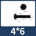 Nylon Kunststoff Linsenkopfschraube Kreuzschlitz Schwarz/Weiß M2 M3 M4 M5 M6 M8 