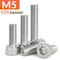 M5 DIN912 Zylinderschraube Innensechskant Kopf Schrauben A2 Edelstahl V2A M5x