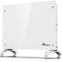 TRESKO® Elektroheizung Glaskonvektor Konvektor Wand Heizung Glas Heizkörper Bad✔️ Wählbar mit WiFi & APP ✔️ Energiesparmodus ✔️ Timer