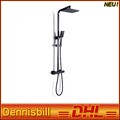 Duschsystem mit Thermostat Duscharmatur Regendusche Duschset Handbrause Schwarz