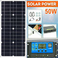 Solarpanel Solarmodul 50W 12V Solarzelle Wohnmobil Wohnwagen mit 10A-60A Regler