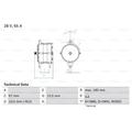 BOSCH Generator Lichtmaschine 65A 28V ohne Riemenscheibe für Pontiac Aztek