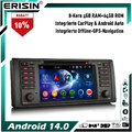 8-Kern 4GB+64GB Android 14 DVD Autoradio DAB+ GPS Navi für BMW 5er E39 M5 Canbus