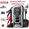 8000A Auto Jump Starter Ladegerät Powerbank KFZ Starthilfe mit Luftkompressor DE