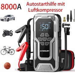 8000A Auto Jump Starter Ladegerät Powerbank KFZ Starthilfe mit Luftkompressor DE
