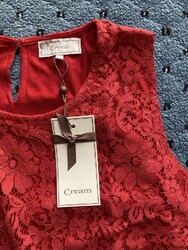 Neu! * DK * Cream * süßes Kleidchen * Spitze * Rot * Gr. 40 passt auch 42 *