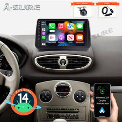 DAB+ CarPlay 2G+32G Android 14 Autoradio Für Renault Clio 3 2005 2006-2014 GPS+