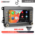 Kam+ Autoradio Bt Android13 Apple Carplay GPS für VW Passat T5 Multivan Glof 5 6