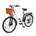 DYU 26 Zoll EBike Elektrofahrrad, E-CityBike Pedelec 6 Gang Shimano Damen/Herren