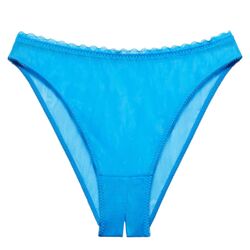 Savage X Fenty Lingerie Damen Crotchless Bikini Slip Panty GR. 2XL Blau