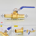 1 Stck 16mm Kugelhahn Absperrhahn Messing mit Schlauchtüllen Öl Gas Wasserhahn