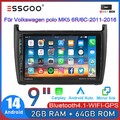 9" Autoradio 2+64G Für VW Polo 6R 6C 2009-2017 Android 14 Carplay GPS NAV BT DAB