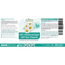 AniForte® VET Ohrenreiniger Kamille 250 ml Ohrenpflege Hase Hund Pferd Katze
