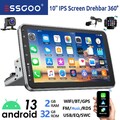 1 DIN 32G Android 13 Carplay Autoradio GPS RDS WIFI 360° Drehbar Bildschirm KAM