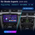 10'' Android 13 Autoradio Für Skoda Superb II 3T4 3T5 2008-2013 GPS Navi Carplay