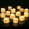 12x 24x LED Kerzen mit Timer Elektrische LED Teelichter Flackernde Kerzen Deko 