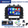 7" GPS NAVI KAM+ Carplay Für Opel Astra J 09-14 Autoradio 2+64G Android14 RDS BT