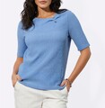 Damen Shirt Oberteil Rundhals Kurzarm Jersey himmelblau NEU