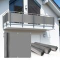 PVC Balkon Sichtschutz Sichtschutzfolie grau 6x0,9m Balkonabdeckung