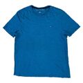 Tommy Hilfiger T-Shirt Rundhalsausschnitt kurzärmelig blau Herren Medium