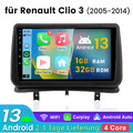 Carplay Für Renault Clio 3 2005 2006-2014 Android 13 NAVI GPS Autoradio WIFI BT 