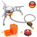 Campingkocher Camping mit Piezozündung Gaskocher für Camping Tragbar Mini 3500W