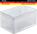 Lagerkiste Transportbox Euro Box Stapelbox transparent 60x40x32 cm, 66 Liter 