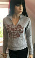 Divided H&M Sweatshirt Pullover Kuschelpulli Gr. 38 hellgrau Grafitti Kapuze
