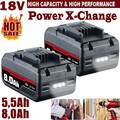 2X 8,0Ah Akku Für Einhell 5,5Ah 18V Li-Ion LED Power X-Change PXC Ersatzakku 