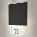 Verdunkelungsrollo Thermo Mittelzug Springrollo Rollo - Höhe 100 cm dunkelgrau
