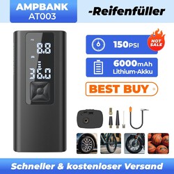 LCD Elektrische Akku Luftpumpe 0-150PSI Auto Reifen Druckluft Fahrrad Kompressor