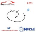 ABS SENSOR DREHZAHLFÜHLER PAAR HINTEN MEYLE 214 899 0018 2PCS A FÜR FIAT PUNTO